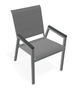 Bazza Stacking Bistro Chair w/ Polymer Arms