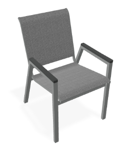 Bazza Stacking Bistro Chair w/ Polymer Arms