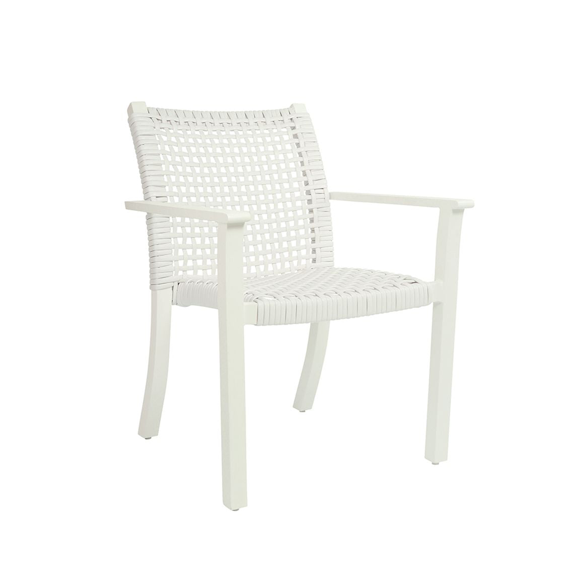 Kingsley Bate Catherine Aluminum Dining Set White - Ivory / Dining Arm Chair