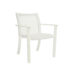 Kingsley Bate Catherine Aluminum Dining Set White - Ivory / Dining Arm Chair