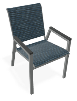 Bazza Stacking Bistro Chair w/ Polymer Arms