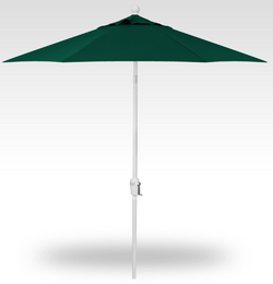 Treasure Garden 7.5 Button Tilt Umbrella UM907_ / White / Forest Green - 4846 (C)