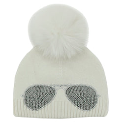 Aviator Knitted Hat w/ Pom