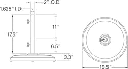 Treasure Garden 50 lb. Garden Umbrella Base