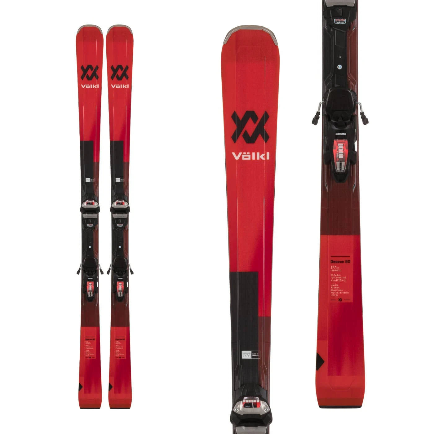 2023 Volkl Deacon 80 Skis W/ Lowride Xl 13 Fr Gw Bindings